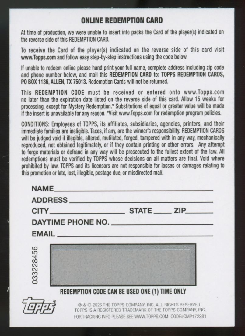 2025-26 Topps Chrome Update Sapphire Chet Holmgren 1980 Gold Auto /50 #80TBA-CH