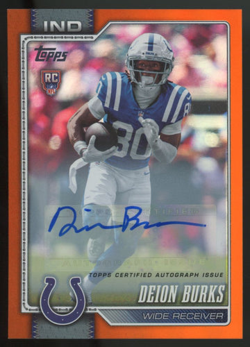 2026 Topps Flagship Deion Burks RC Orange Foil Auto /25 #333