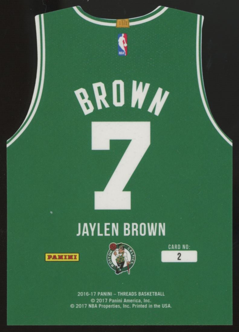 2016-17 Panini Threads Jaylen Brown RC Team Threads Die Cut #2