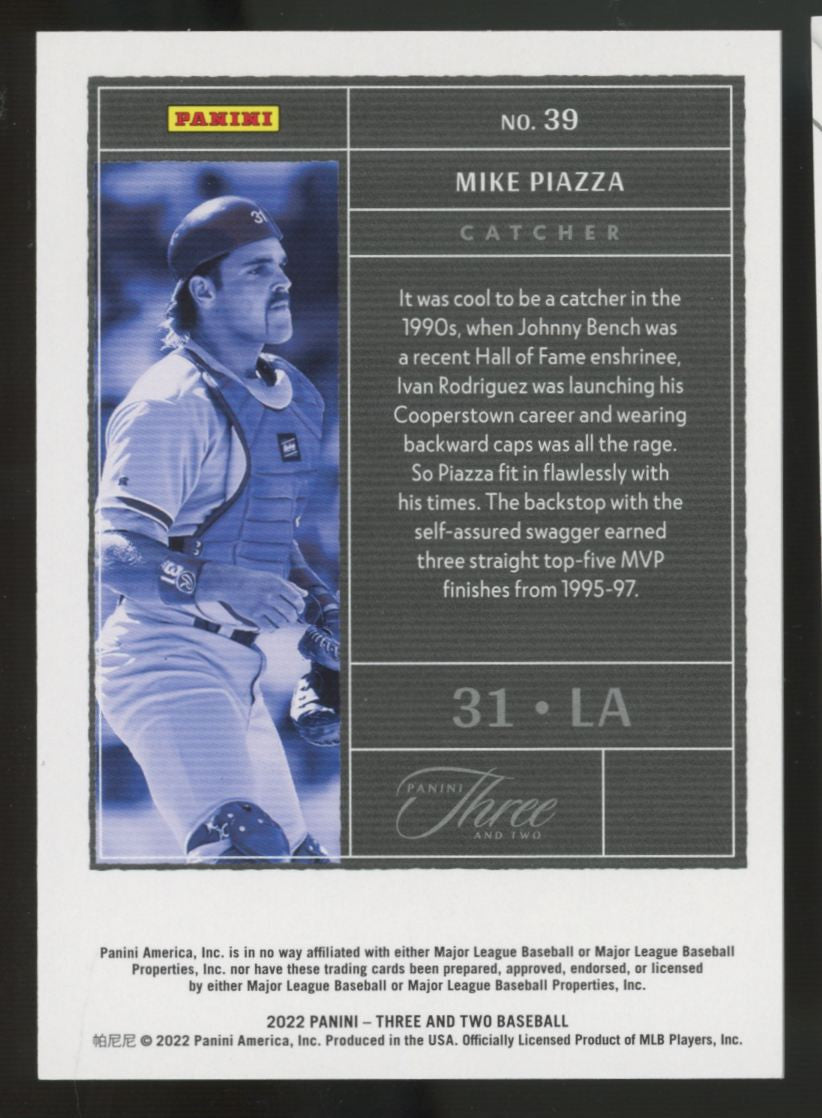 2022 Panini Three & Two Mike Piazza Silver Holo /15 #39