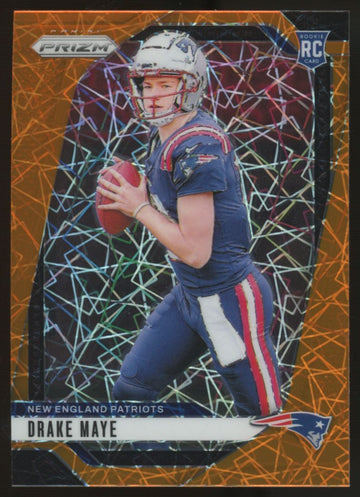 2024 Prizm Drake Maye RC Orange Lazer #329 "C"