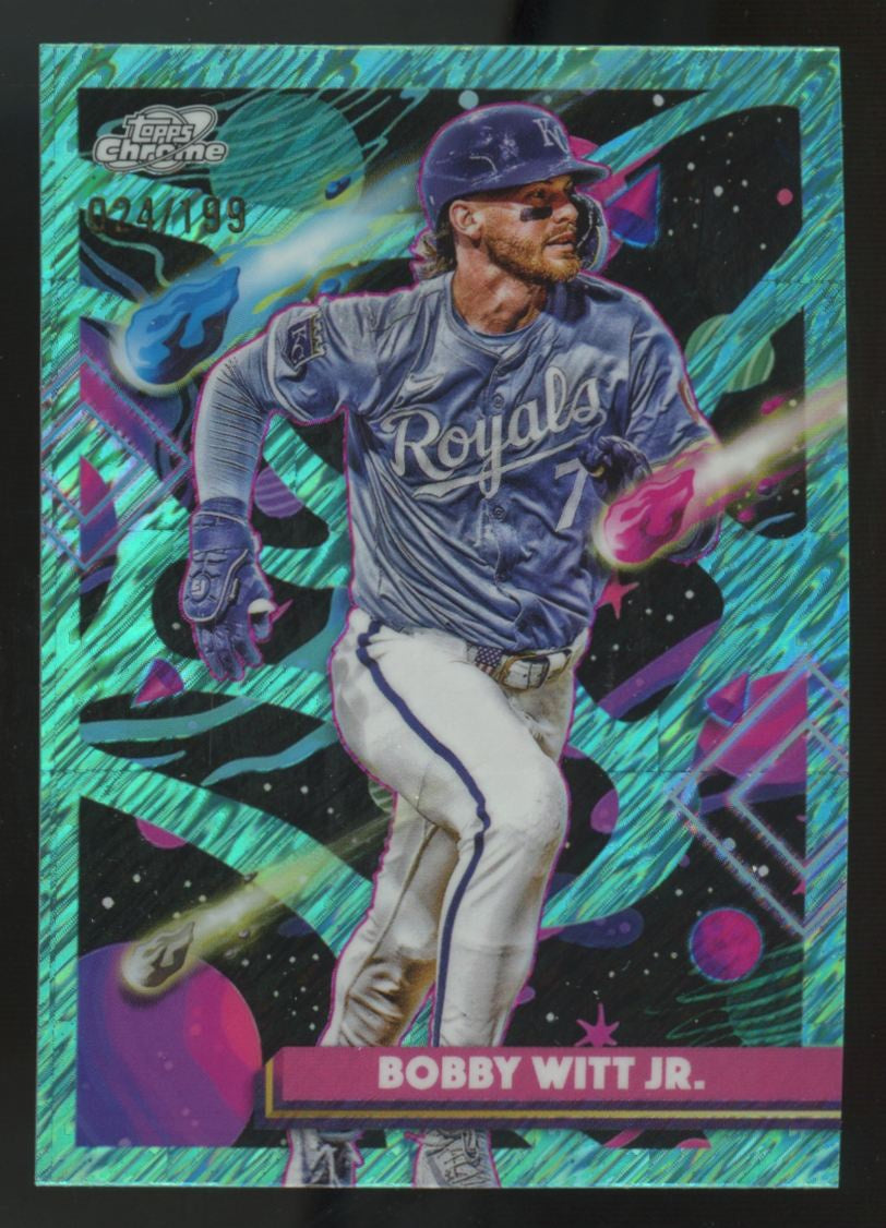 2025 Topps Chrome Cosmic Bobby Witt Jr. Aqua Equinox Refractor /199 #25