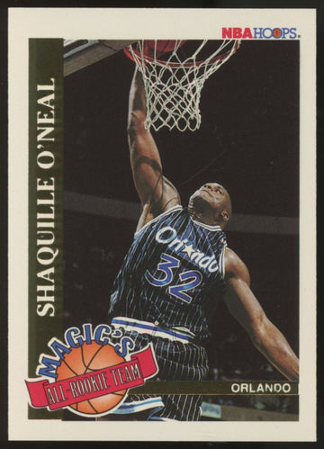 1992-93 Skybox NBA Hoops Shaquille O'Neal RC Magic's All-Rookie Team #1