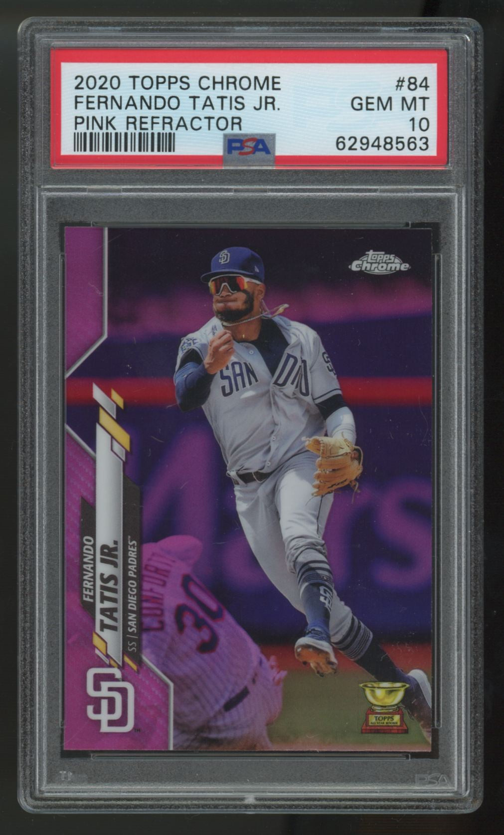2020 Topps Chrome Fernando Tatis Jr. Pink Refractor #84 PSA 10