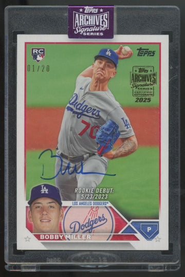 2025 Topps Archives Signature Series Bobby Miller Auto /20 #US40 "A"