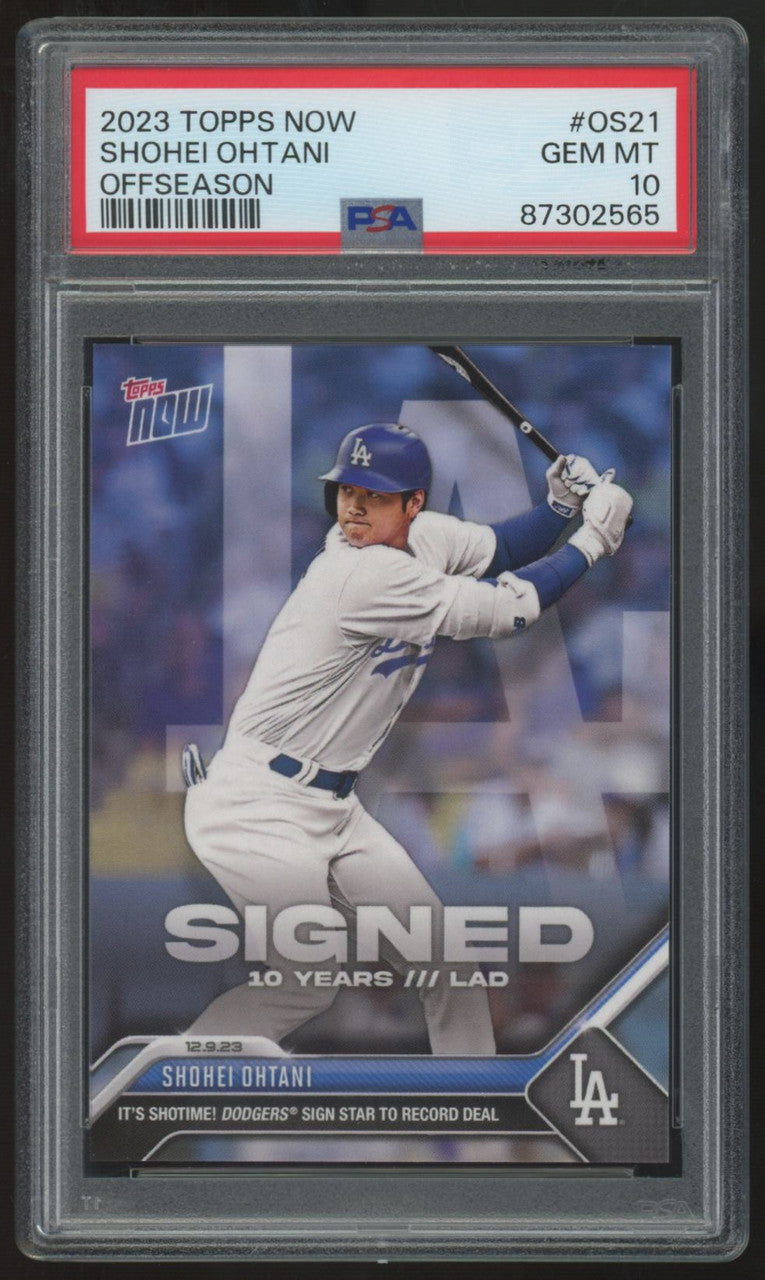 2023 Topps Now Shohei Ohtani Offseason #OS-21 PSA 10