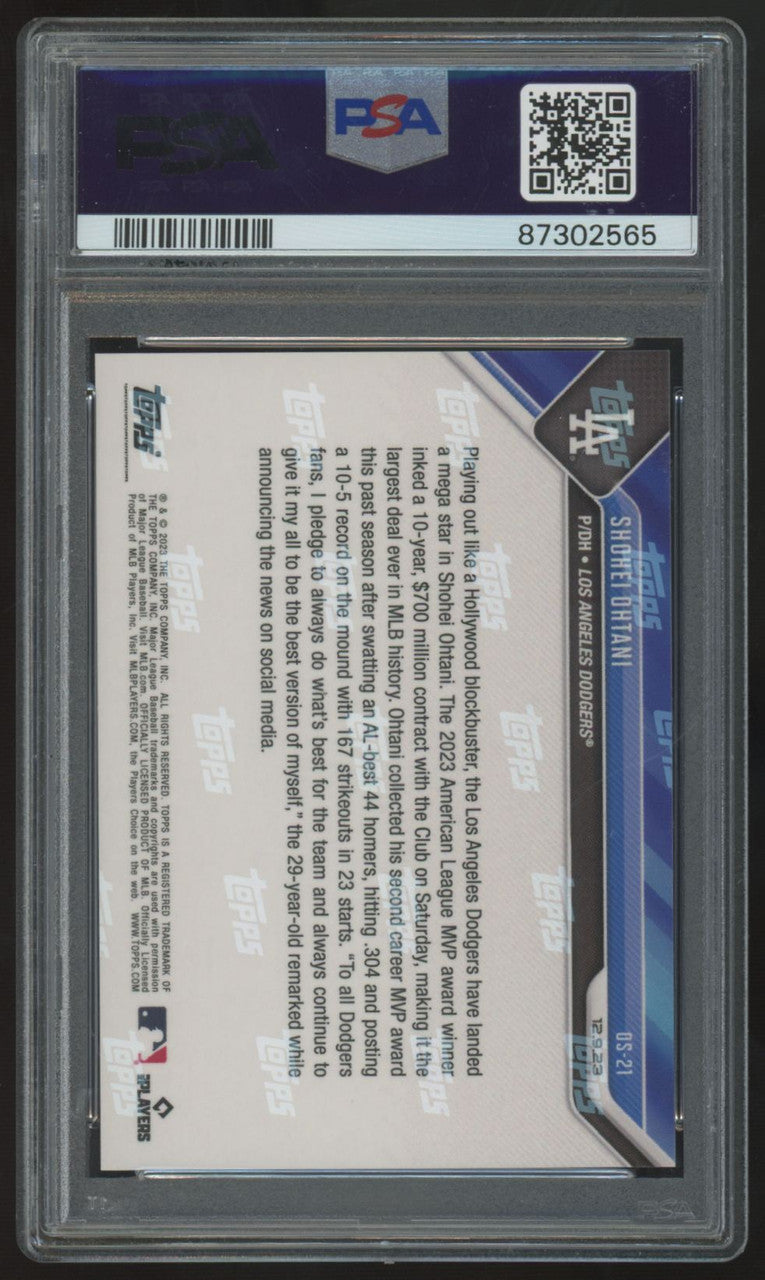 2023 Topps Now Shohei Ohtani Offseason #OS-21 PSA 10