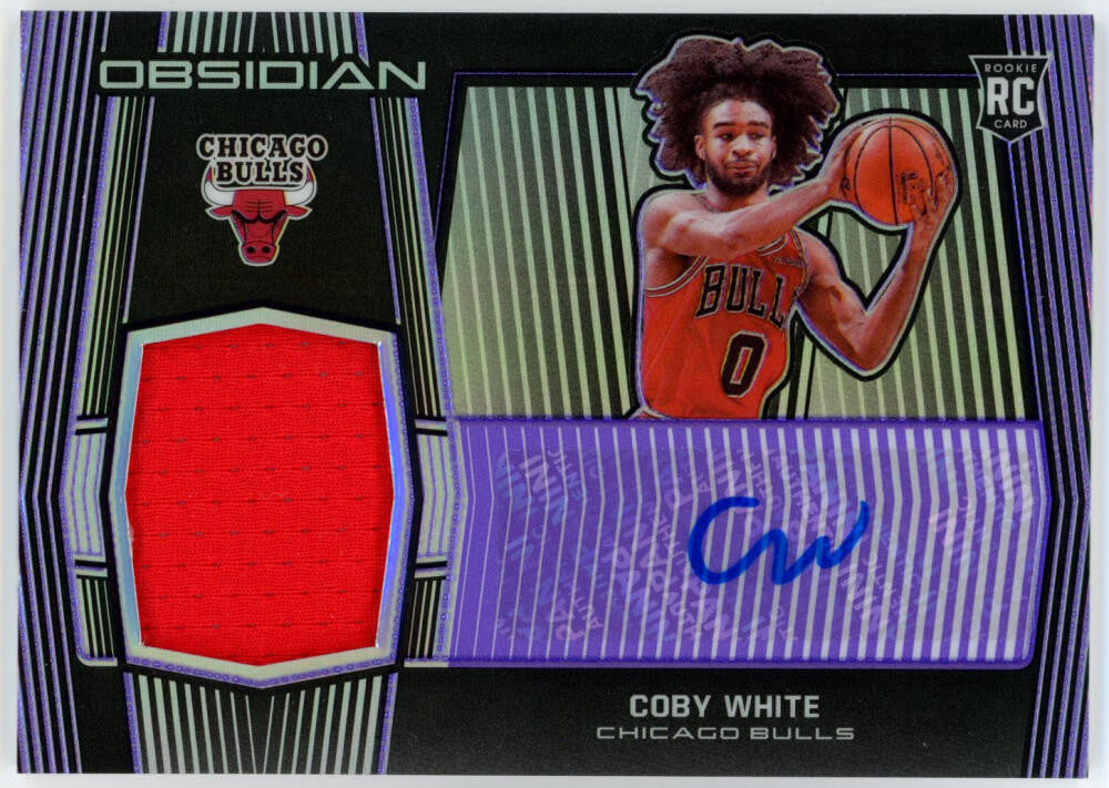 2019-20 Panini Obsidian Coby White Purple Electric Auto Patch RC RPA /75 #209
