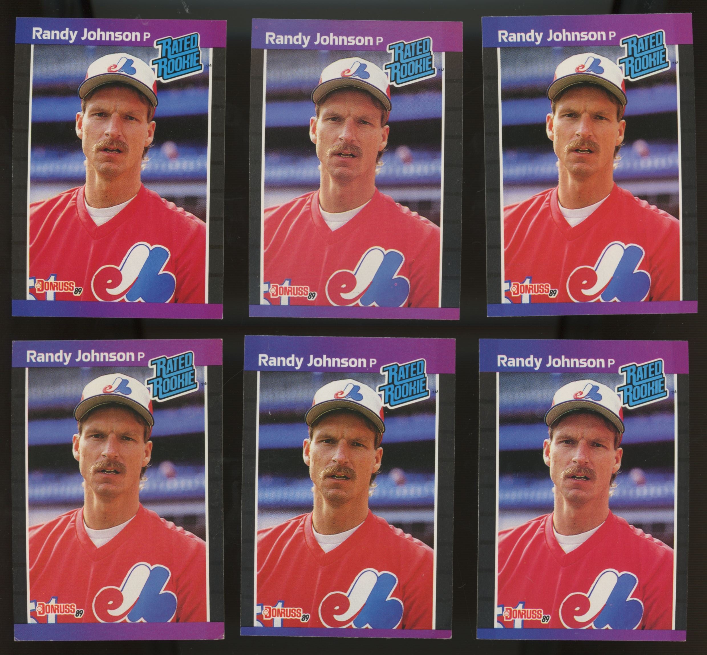 1989 Donruss Randy Johnson RC Rated Rookie #42 (Lot Of 10)
