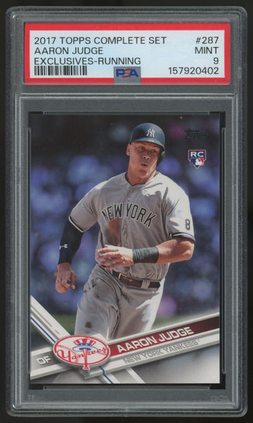 2017 Topps Complete Set Aaron Judge RC Exclusives-Running #287 PSA 9