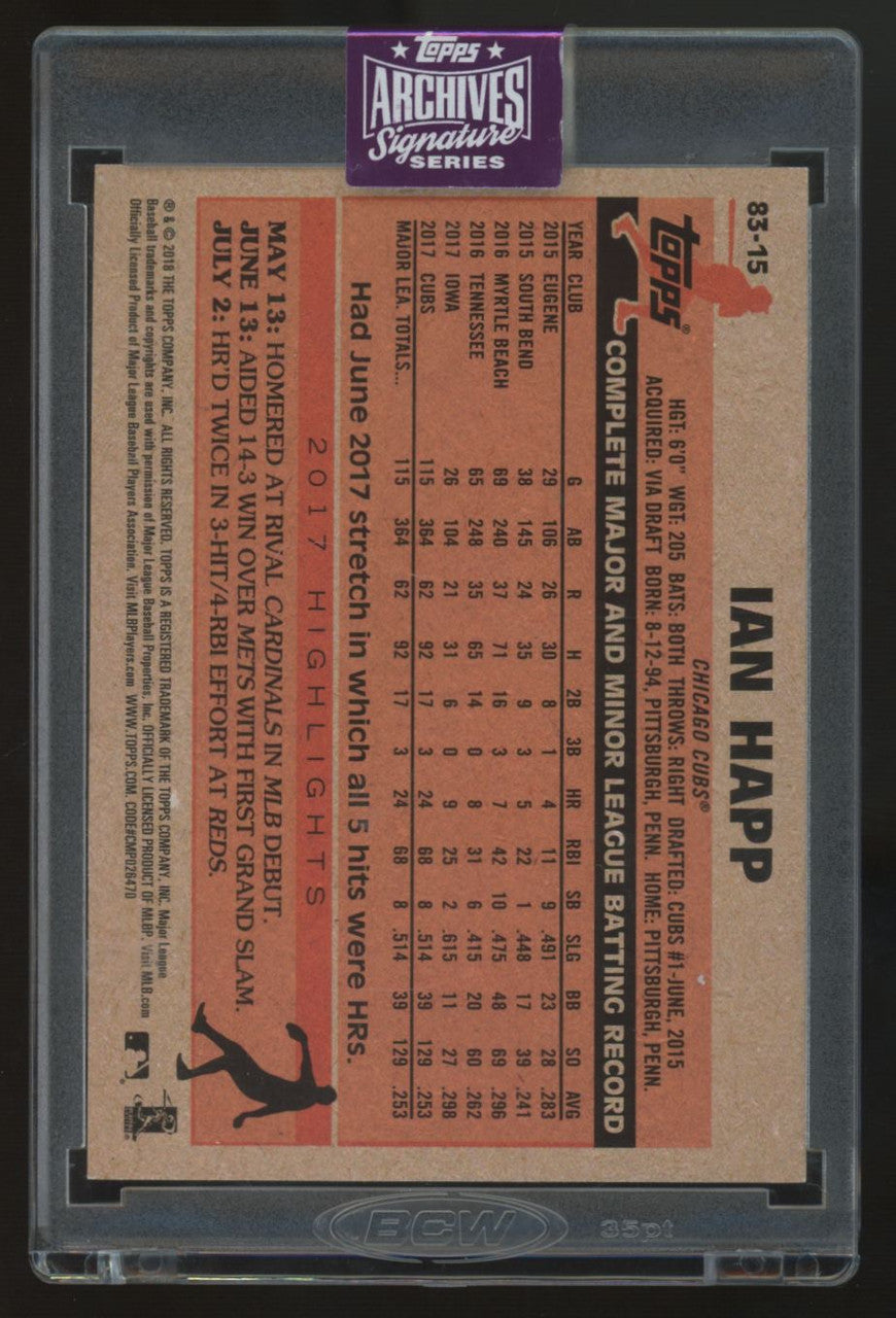 2025 Topps Archives Signature Series Ian Happ RC Auto 1/1 #83-15