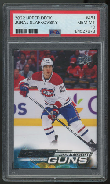 2022-23 Upper Deck Series Two Juraj Slafkovsky RC Young Guns #451 PSA 10