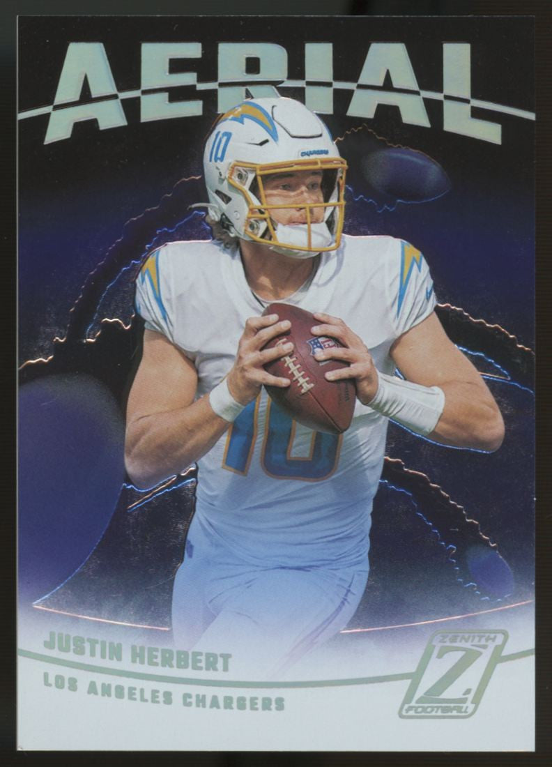 2021 Zenith Football Justin Herbert Aerial SSP #A-11