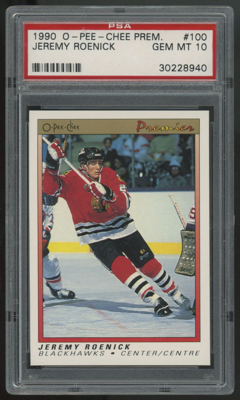 1990-91 O-Pee-Chee Jeremy Roenick RC #100 PSA 10