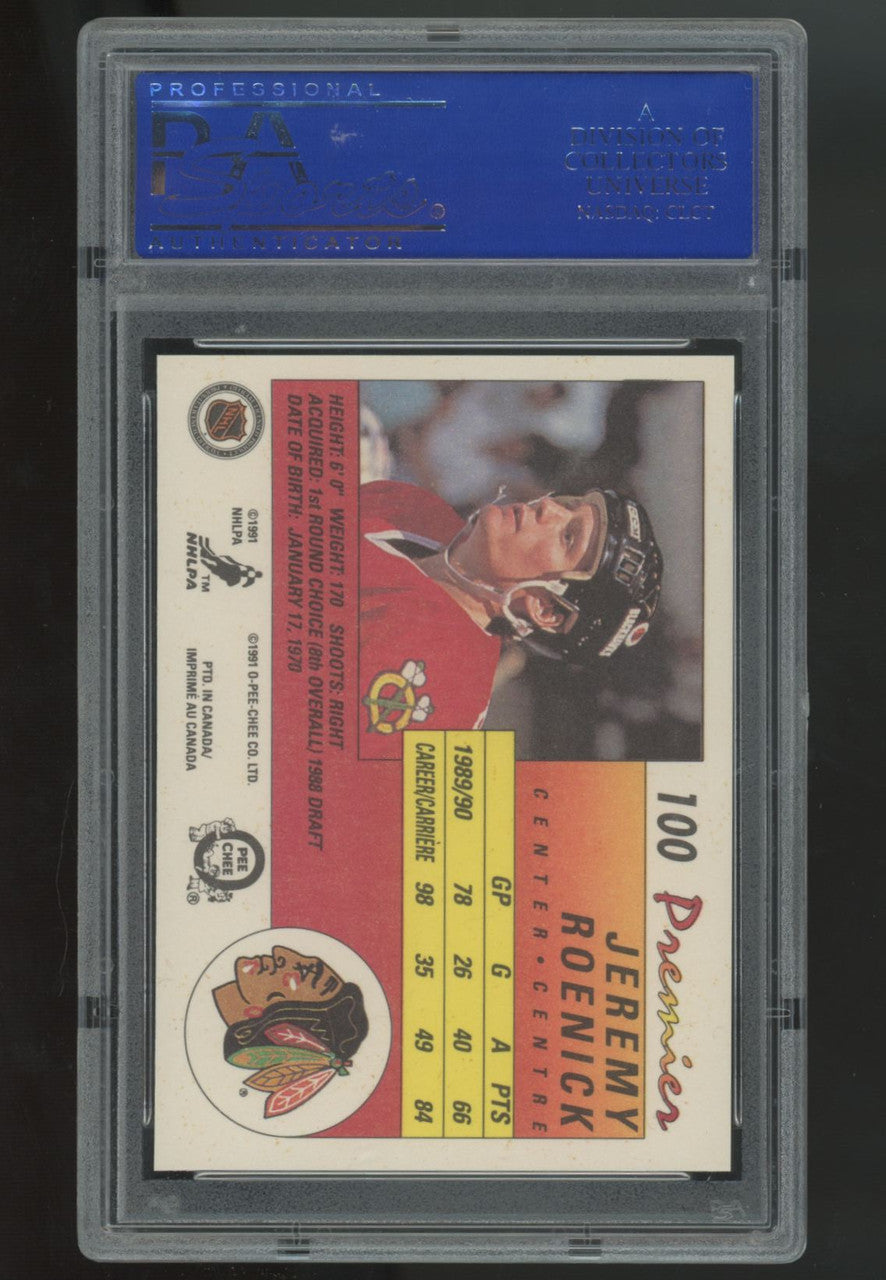 1990-91 O-Pee-Chee Jeremy Roenick RC #100 PSA 10