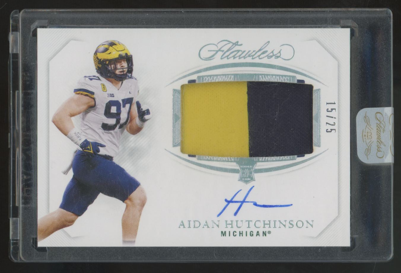2022 Panini Flawless Aidan Hutchinson RC Patch Auto RPA /25 #139