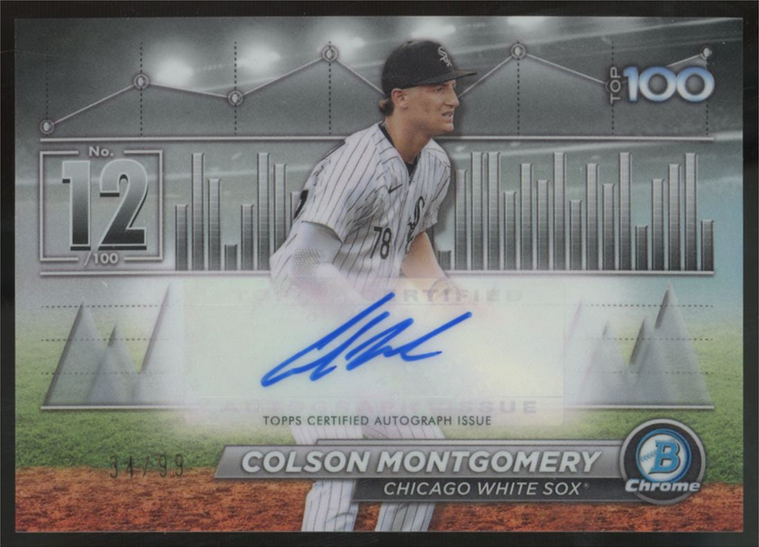 2024 Bowman Colson Montgomery Chrome Scouts Top 100 Auto /99 #BTPA-12