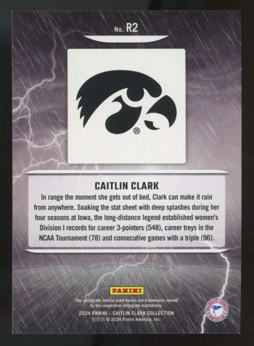 2024 Panini Caitlin Clark Collection Gold Raining 3's /99 #R2