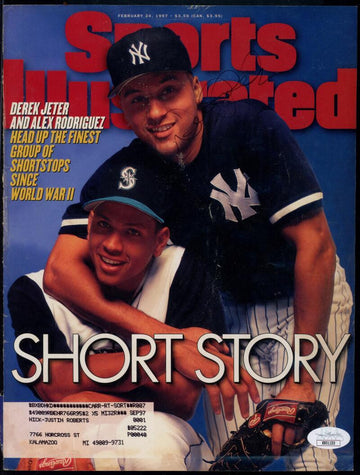 Derek Jeter Signed Autographed Sports Illustrated Cover Page Feb 1997 JSA LOA