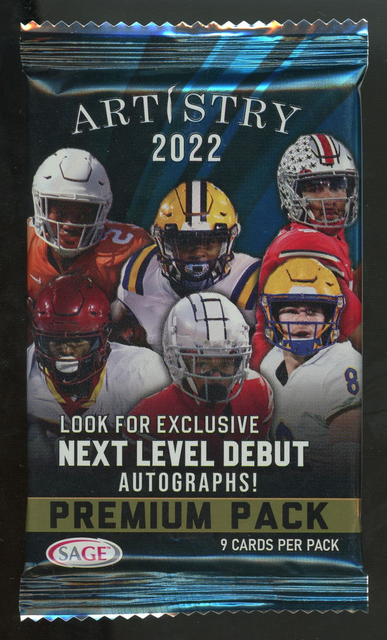2020-2023 Sage Football Lot of 7 Sealed Packs Hit Artistry