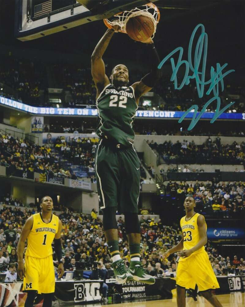 Branden Dawson Michigan State Spartans NCAA 16x20" Autographed Photo - Dunk