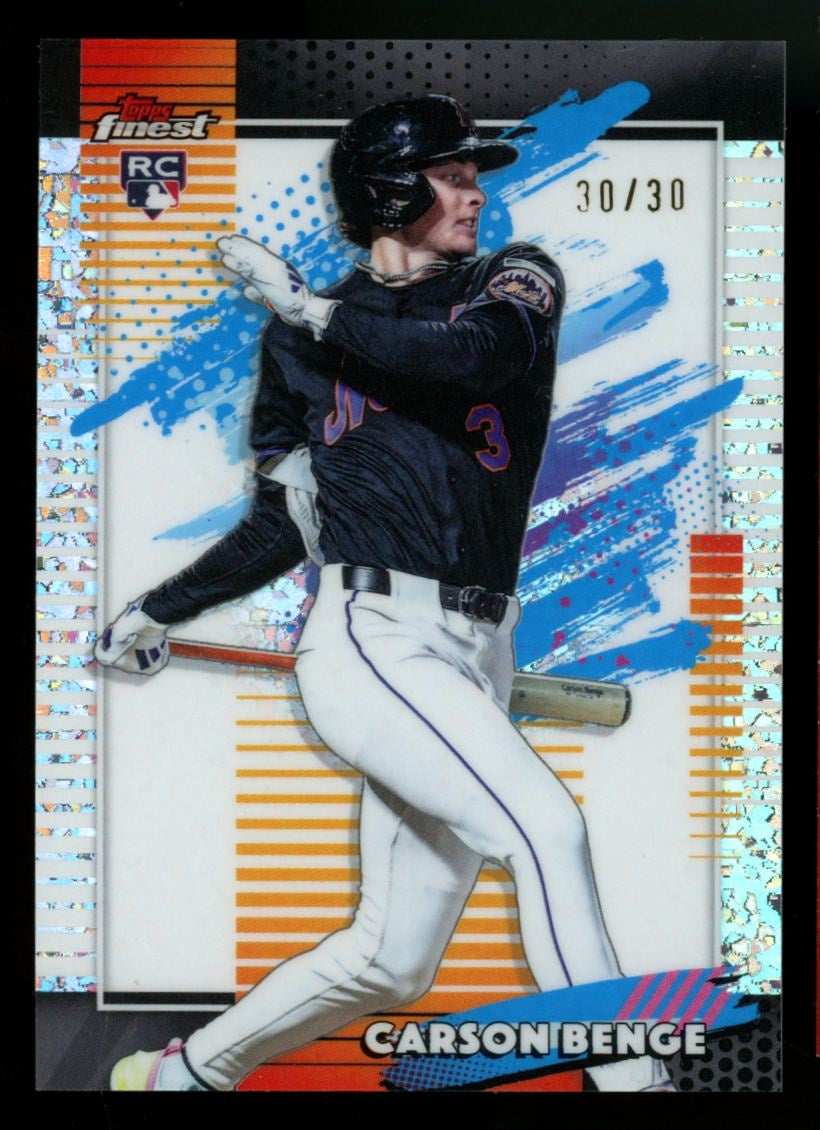 2026 Topps Finest Carson Benge RC Uncommon White Mini-Diamond /30 #116