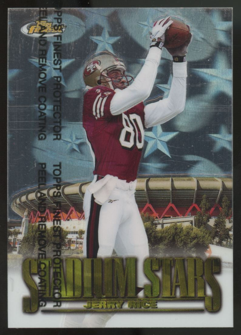 1998 Topps Finest Jerry Rice Stadium Stars With Coating #SS7