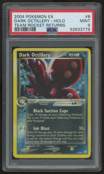 2004 Pokemon Dark Octillery Team Rocket Returns Holo #8 PSA 9