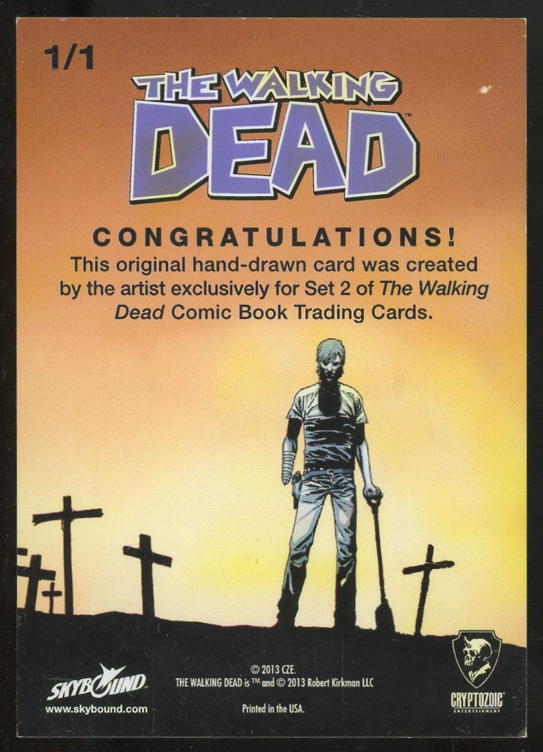 2013 Cryptozoic The Walking Dead Hand-Drawn Sketch Card 1/1