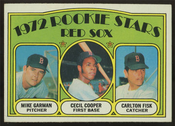 1972 Topps Carlton Fisk/Mike Garman/Cecil Cooper RC Stars #79 EX