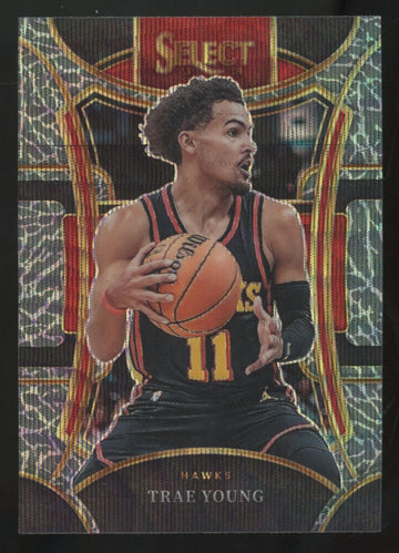2023-24 Panini Select Trae Young Mezzanine Elephant Prizm SSP #358