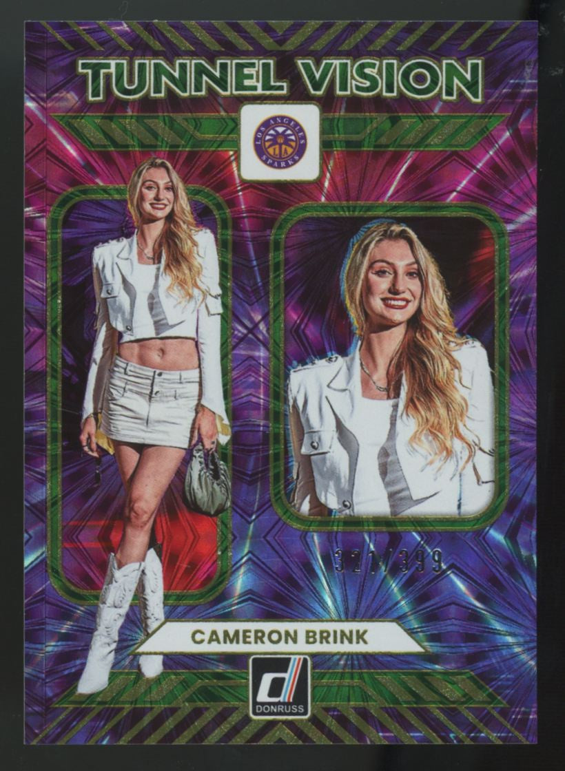 2025 Donruss WNBA Cameron Brink Tunnel Vison Green Fireworks /399 #8