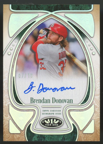 2026 Topps Tier One Brendan Donovan Operators Holo Silver Auto /10 #T1OA-BD