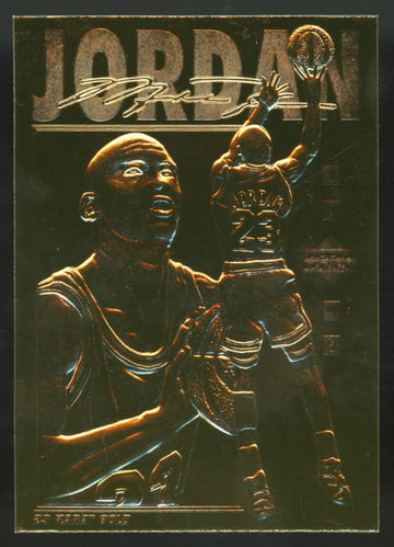 1995-96 Upper Deck Michael Jordan Basketball/Baseball Back 23 Karat Gold /25000
