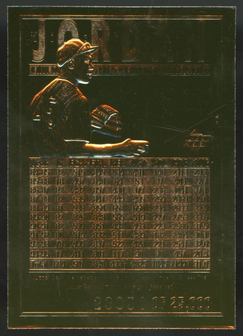 1995-96 Upper Deck Michael Jordan Basketball/Baseball Back 23 Karat Gold /25000