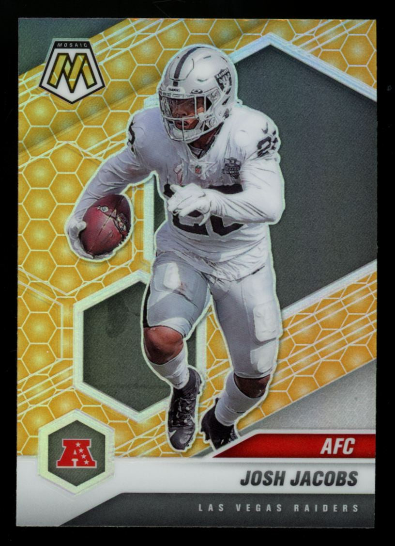 2021 Panini Mosaic Josh Jacobs Honeycomb Prizm SSP #235