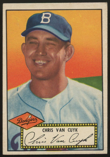 1952 Topps Chris Van Cuyk Black Back #53 VG/EX "A"