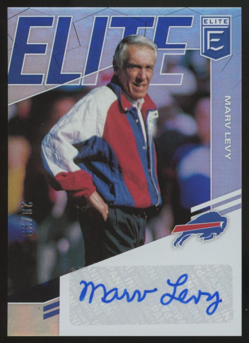 2021 Panini Donruss Elite Marv Levy Auto /99 #ES-18