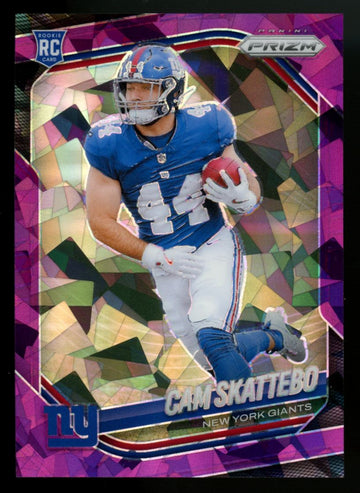 2025 Panini Prizm Cam Skattebo RC Purple Ice /225 #363