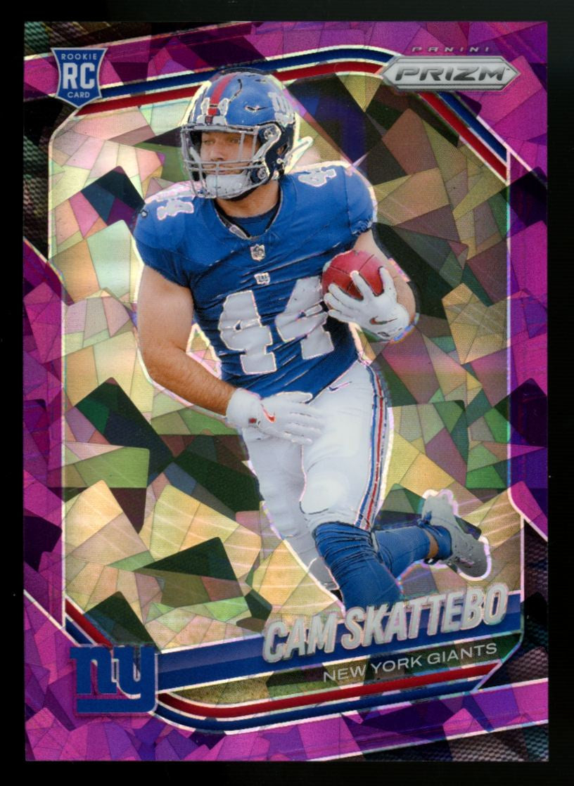 2025 Panini Prizm Cam Skattebo RC Purple Ice /225 #363