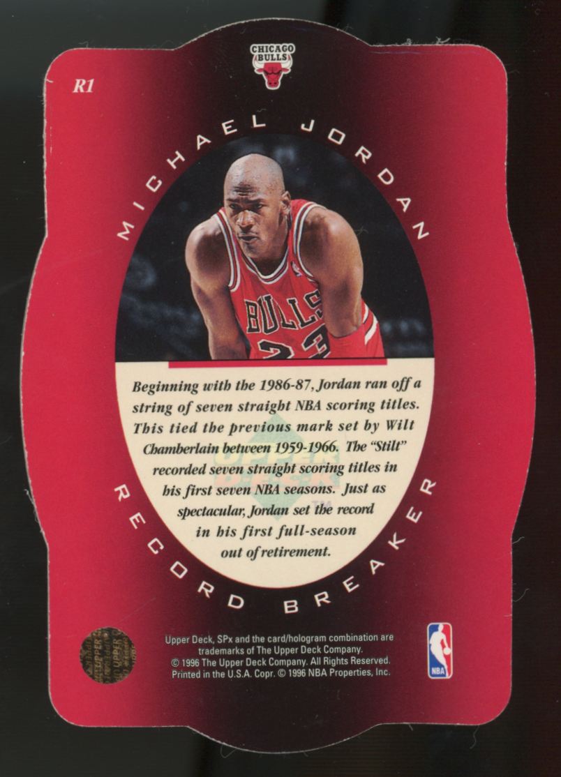 1996-97 Upper Deck SPx Michael Jordan Record Breaker Die-Cut #R1