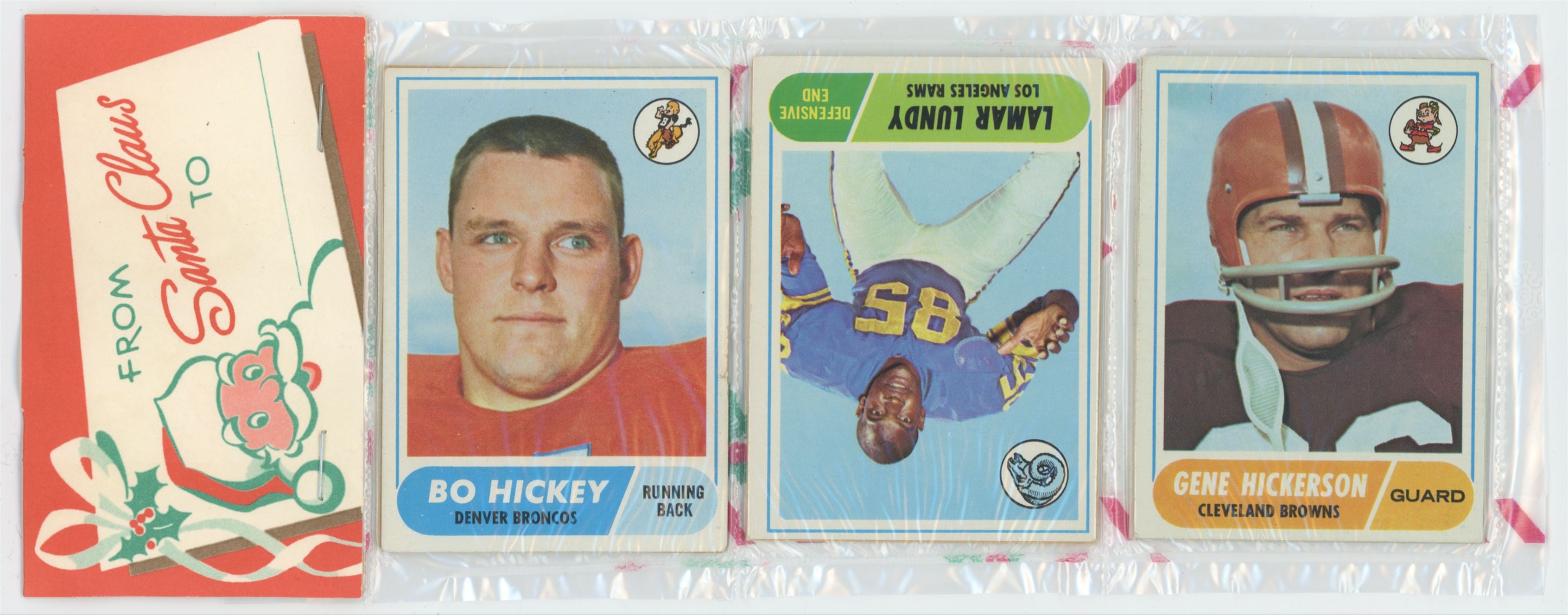 1968 Topps Football Holiday Rack Pack