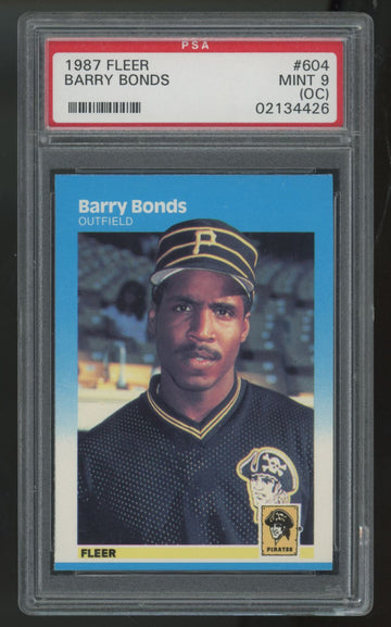 1987 Fleer Barry Bonds RC #604 PSA 9 (OC)