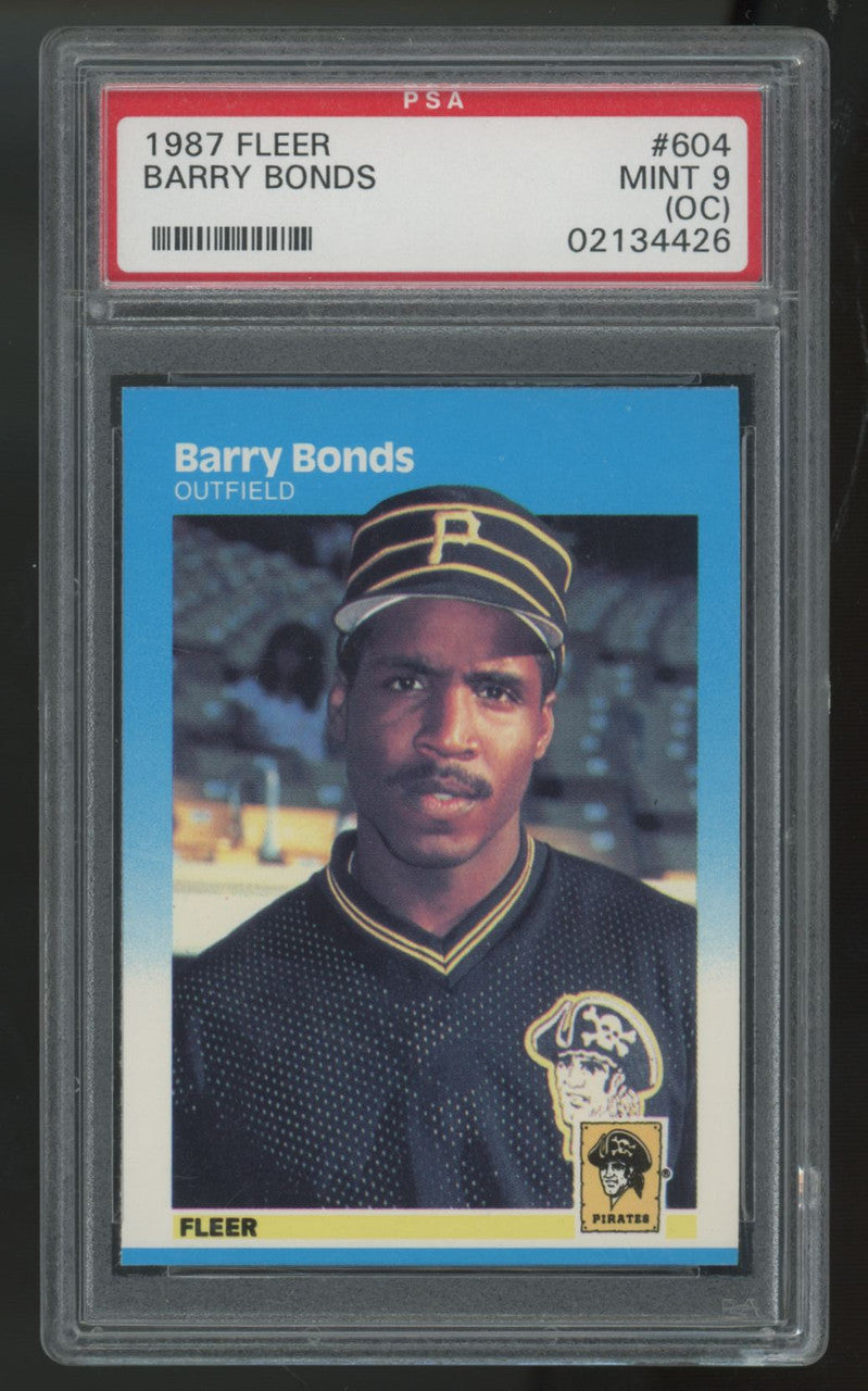 1987 Fleer Barry Bonds RC #604 PSA 9 (OC)
