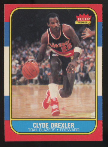 1986-87 Fleer Clyde Drexler RC #26 EX