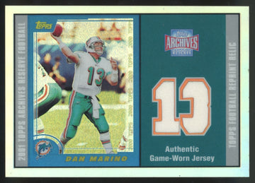 2001 Topps Archives Reserve Dan Marino Rookie Reprint Patch #40