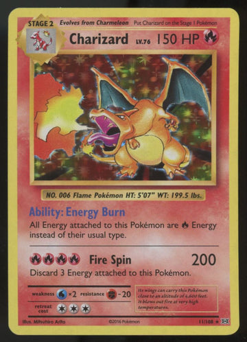 Pokemon Charizard XY Evolutions Holo #11/108