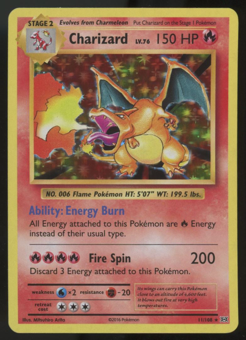 Pokemon Charizard XY Evolutions Holo #11/108