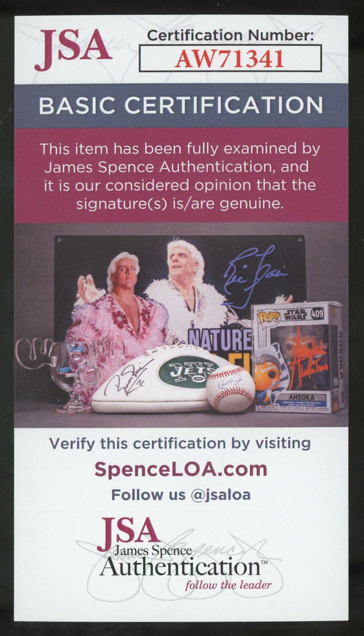 Stan Coveleski Signed Autographed Index Card JSA AW71341