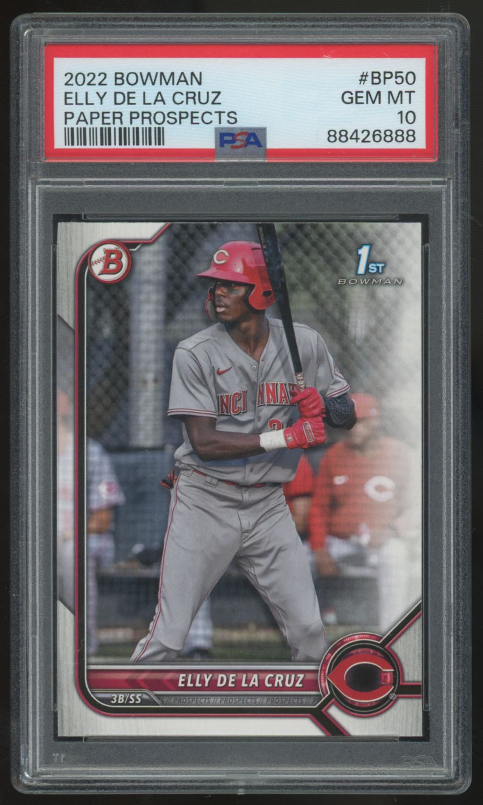 2022 Bowman Elly De La Cruz 1st Paper Prospects #BP-50 PSA 10
